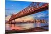 New Orleans, Louisiana, USA at Crescent City Connection Bridge over the Mississippi River.-Sean Pavone-Mounted Photographic Print