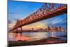 New Orleans, Louisiana, USA at Crescent City Connection Bridge over the Mississippi River.-Sean Pavone-Mounted Photographic Print