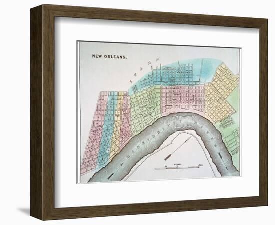 New Orleans Map, 1837-null-Framed Giclee Print