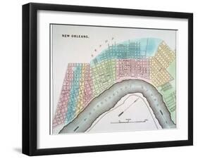 New Orleans Map, 1837-null-Framed Giclee Print