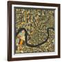 New Orleans Map-Jazzberry Blue-Framed Art Print