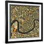 New Orleans Map-Jazzberry Blue-Framed Art Print