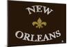 New Orleans Neighborhoods Text Poster-null-Mounted Poster