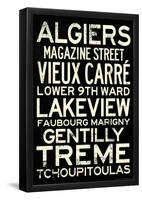 New Orleans Neighborhoods Vintage Subway Travel Poster-null-Framed Poster