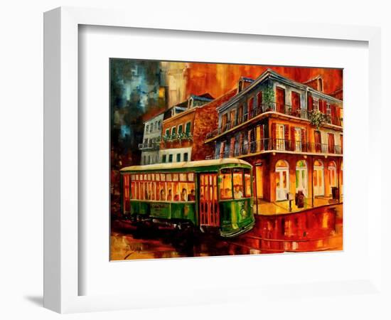 New Orleans Night Streetcar-Diane Millsap-Framed Art Print