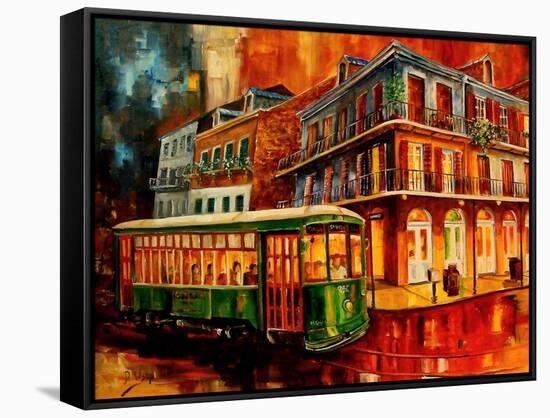 New Orleans Night Streetcar-Diane Millsap-Framed Stretched Canvas