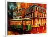 New Orleans Night Streetcar-Diane Millsap-Framed Art Print