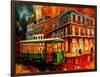 New Orleans Night Streetcar-Diane Millsap-Framed Art Print