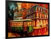 New Orleans Night Streetcar-Diane Millsap-Framed Art Print