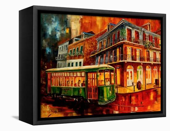 New Orleans Night Streetcar-Diane Millsap-Framed Stretched Canvas