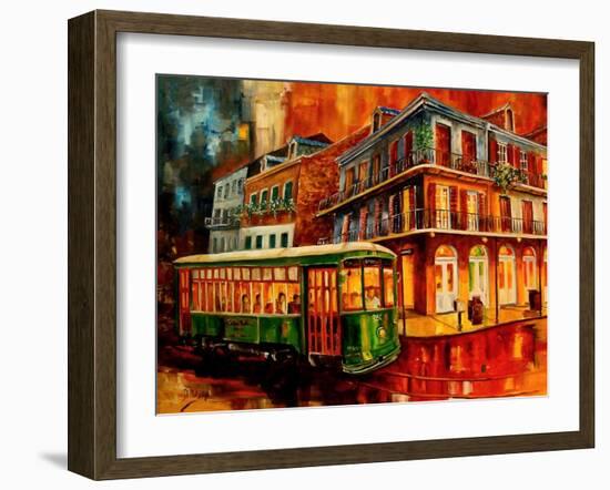 New Orleans Night Streetcar-Diane Millsap-Framed Art Print