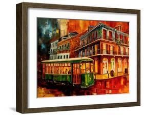 New Orleans Night Streetcar-Diane Millsap-Framed Art Print