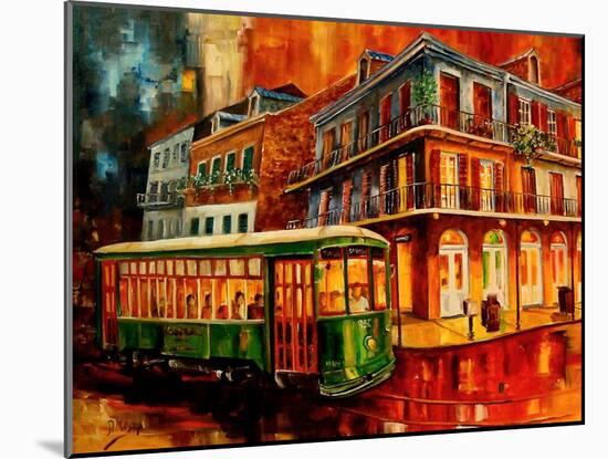 New Orleans Night Streetcar-Diane Millsap-Mounted Art Print