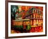 New Orleans Night Streetcar-Diane Millsap-Framed Art Print