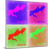 New Orleans Pop Art Map 2-NaxArt-Mounted Art Print
