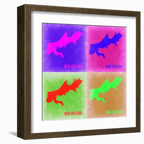 New Orleans Pop Art Map 2-NaxArt-Framed Art Print