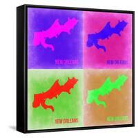 New Orleans Pop Art Map 2-NaxArt-Framed Stretched Canvas