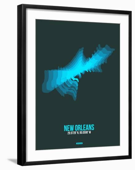 New Orleans Radiant Map 2-NaxArt-Framed Art Print