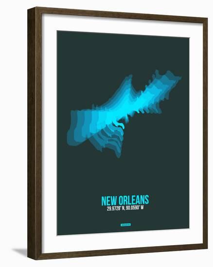 New Orleans Radiant Map 2-NaxArt-Framed Art Print