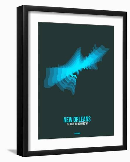 New Orleans Radiant Map 2-NaxArt-Framed Art Print