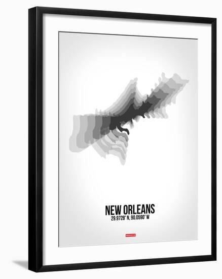 New Orleans Radiant Map 4-NaxArt-Framed Art Print