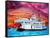 New Orleans River Boat-Diane Millsap-Framed Stretched Canvas