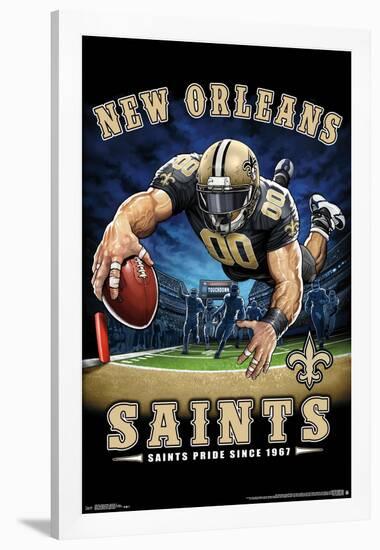 NEW ORLEANS SAINTS - END ZONE 17-null-Framed Poster