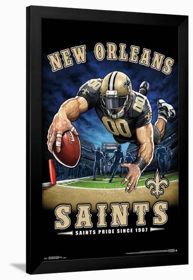 NEW ORLEANS SAINTS - END ZONE 17-null-Framed Poster