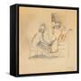 New Orleans Shoeshine (W/C on Paper)-Jules Pascin-Framed Stretched Canvas