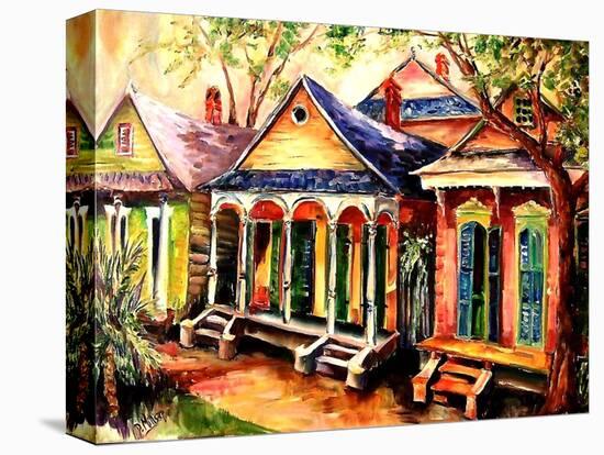 New Orleans Shotgun Houses-Diane Millsap-Stretched Canvas