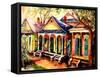 New Orleans Shotgun Houses-Diane Millsap-Framed Stretched Canvas