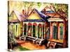 New Orleans Shotgun Houses-Diane Millsap-Stretched Canvas