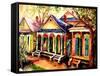 New Orleans Shotgun Houses-Diane Millsap-Framed Stretched Canvas
