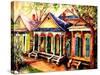 New Orleans Shotgun Houses-Diane Millsap-Stretched Canvas