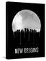 New Orleans Skyline Black-null-Stretched Canvas