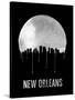 New Orleans Skyline Black-null-Stretched Canvas