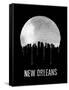 New Orleans Skyline Black-null-Framed Stretched Canvas