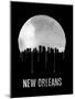 New Orleans Skyline Black-null-Mounted Art Print