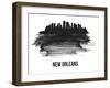 New Orleans Skyline Brush Stroke - Black II-NaxArt-Framed Art Print