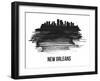 New Orleans Skyline Brush Stroke - Black II-NaxArt-Framed Art Print