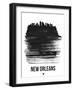 New Orleans Skyline Brush Stroke - Black-NaxArt-Framed Art Print