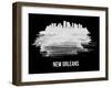 New Orleans Skyline Brush Stroke - White-NaxArt-Framed Art Print