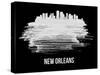 New Orleans Skyline Brush Stroke - White-NaxArt-Stretched Canvas