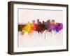 New Orleans Skyline in Watercolor Background-paulrommer-Framed Art Print