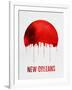 New Orleans Skyline Red-null-Framed Art Print