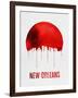 New Orleans Skyline Red-null-Framed Art Print