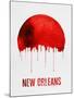 New Orleans Skyline Red-null-Mounted Art Print