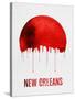 New Orleans Skyline Red-null-Stretched Canvas