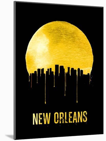 New Orleans Skyline Yellow-null-Mounted Art Print