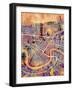 New Orleans Street Map-Michael Tompsett-Framed Art Print